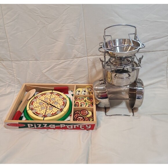Melissa & Doug Pizza Party and Stainless Steel Pots and Pans Set - Picture 1 of 7